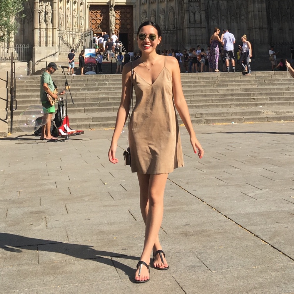 Aritzia Vivienne Suede Dress - Picture 2 of 6